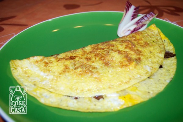Omelette radicchio e scamorza: il risultato