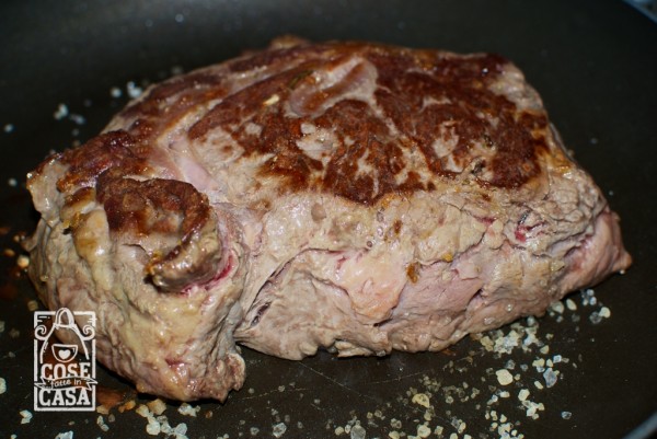 Tagliata di manzo con rucola: la cottura della carne.