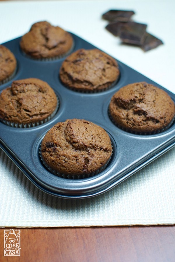 Muffin al cioccolato di Modica: dopo la cottura